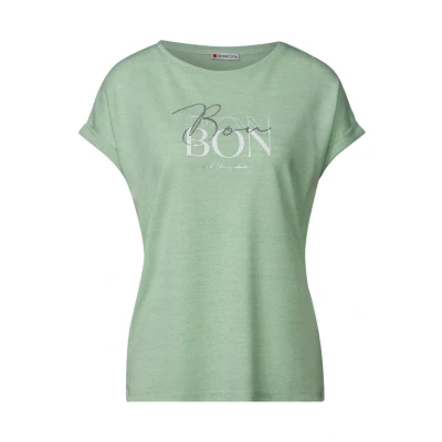Abbildung von Street One MIT Wording Tshirt print, Damen, Größe: 38, Grün