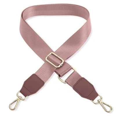 Abbildung von Schultergurt für Handtasche Laptoptasche Roségold [Metallfarbe: Gold] Länge verstellbar 89 142 cm Breite 3,8 Ersatz Gurt Band Schulterriemen Strap Umhängegurt