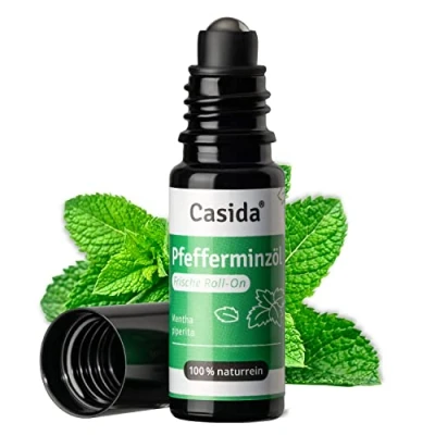Abbildung von Casida® Pfefferminzöl Roll On klärend, lindernd bei Kopfschmerzen Duftöl, Aromaöl, Ätherisches Öl für die Aromapflege unterwegs aus der Apotheke 10 ml (Pfefferminze)