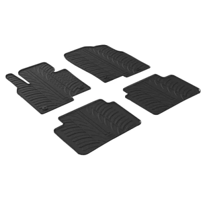 Abbildung von Gledring 0224 Fußmattensatz Gummi vorne und hinten 4 schwarz 750mm 550mm