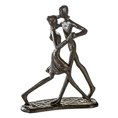 Abbildung von Casablanca Deko Skulptur Dancing Dekofigur modern Tanzpaar Eisen Farbe: Braun brüniert Höhe 17 cm