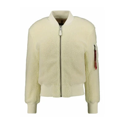 Abbildung von Alpha Industries MA1 Teddy Fleecejacke offwhite, Herren, Größe: 3XL, Offwhite