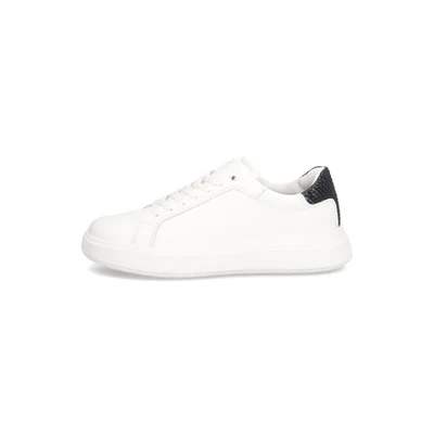 Abbildung von Calvin Klein TOP LACE UP Woven Sneaker low, Herren, Größe: 44, White/navy Schuhe