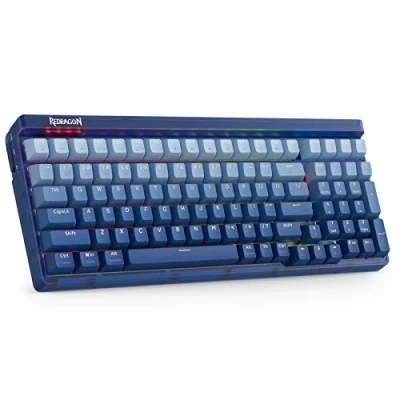 Abbildung von Redragon K656 PRO 3 Mode Kabellose RGB Gaming Tastatur, 100 Tasten Mechanische Tastatur mit transluzentem Board, Hot Swappable Sockel, schallabsorbierendem Schaumstoff &amp; Custom Tactile Schalter