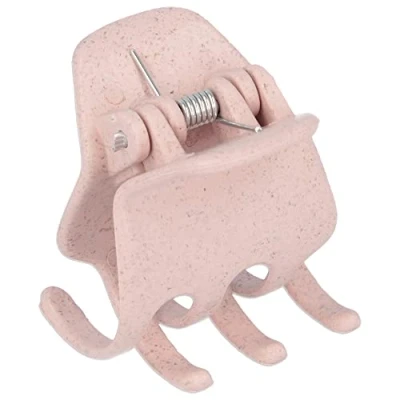 Abbildung von PARSA Beauty Nature Love Medio Haarklammer aus Weizenstroh Nachhaltige natürlichem Material Haar Accessoire für modebewusstes Styling Haarspange rosa