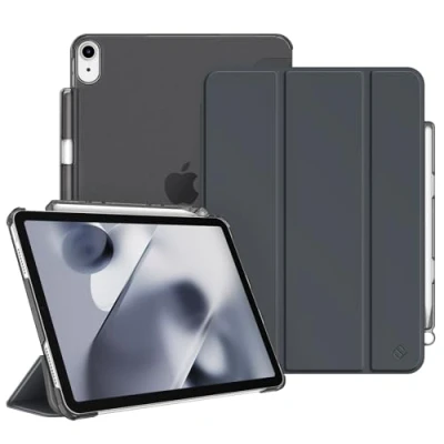 Abbildung von Fintie Hülle für iPad Air 11 Zoll M2, 6 2024 Hülle, 5 2022/ 4 2020 10.9 mit Stifthalter, ultradünne leichte Schutzhülle Case transparenter Rückseite, Himmelgrau