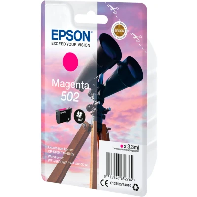 Abbildung von Epson Original 502 Tinte Fernglas, XP 5100 5105 WF 2860DWF 2865DWF, Amazon Dash Replenishment fähig (magenta), Standard, Normalverpackung