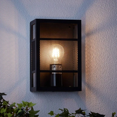Abbildung von Brilliant Wandleuchte »Getta«, 1 flammig, Leuchtmittel E27 ohne Leuchtmittel, Außenwandlampe schwarz