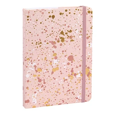 Abbildung von Idena 12250 Notizbuch Sparkle Rose, kariert, 14 x 20 cm, 192 Seiten, 100 g/m², mit Froschtasche, Leseband und Gummiverschluss, 1 Stück