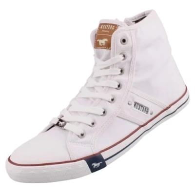 Abbildung von MUSTANG Herren Canvas High Top Sneaker Weiß EU 44