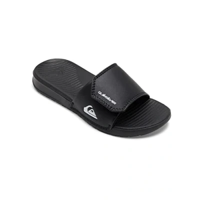 Abbildung von Quiksilver Bright Coast Adjust Pantolette flach für Kinder, Größe: 35, Black/white/black Kunststoff
