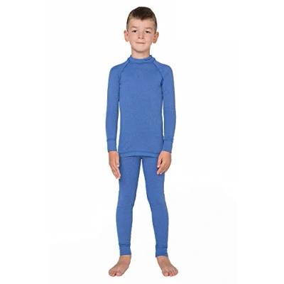 Abbildung von Kinder Funktionsunterwäsche Set antibakterielles skiunterwäsche Silberionen Jungen unterwäsche Gewebe Mädchen Thermoaktiv Lang arm Shirt Unterhose Baselayer Apparel