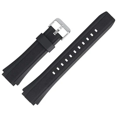 Abbildung von Casio Uhrenarmband Ersatzband 20mm Kunststoff Schwarz EF 552