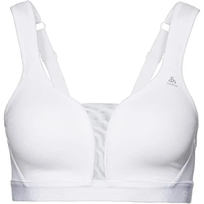 Abbildung von Odlo Damen Padded High Support_13071e Gepolsterter Sport BH, Weiß, 70E EU