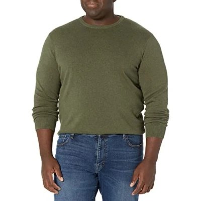 Abbildung von Amazon Essentials Herren Pullover mit Rundhalsausschnitt (in Übergrößen erhältlich), Olivenheide, L