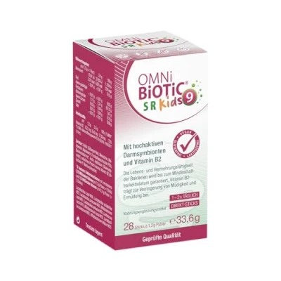 Abbildung von OMNi BiOTiC SR 9 Kids 28 Sticks Bakterienstämme Direkt auf der Zunge zergehen lassen Vegan Glutenfrei Lactosefrei