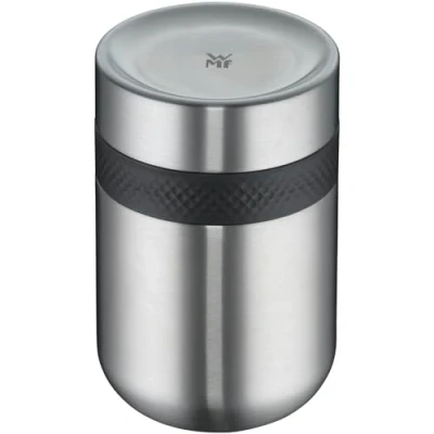 Abbildung von WMF my2Go Thermo Speisebehälter 300ml Isolierbehälter und 200ml Zusatzbehälter, umweltfreundlich, Cromargan Edelstahl mattiert, spülmaschinengeeignet