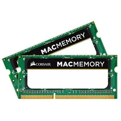 Abbildung von Corsair Mac Memory SODIMM 8GB (2x4GB) DDR3 1066MHz CL7 Speicher für Systeme, Apple Qualifiziert Schwarz