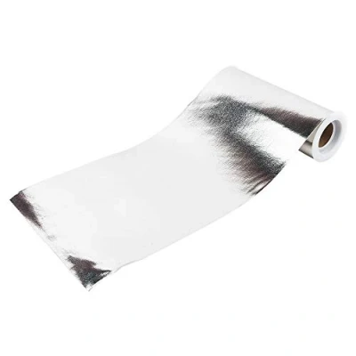 Abbildung von Ideen mit Herz Kunstleder Lederimitat metallic 15 cm breit 1,5 m lang auf Rolle (silber)