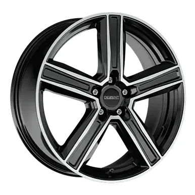Abbildung von DEZENT 5 loch 19Zoll 108mm Alufelge kg dark schwarz TKG9LHBP45E Felge 8.5Zoll 45mm 63.4mm