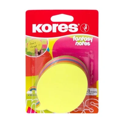 Abbildung von Kores Haftnotizen Fantasy: in Sprechblasenform, Bunter Selbstklebender Memo Notizblock, 70 x 70mm, Packung von 1 250 Blättern 5 sortierten Farben