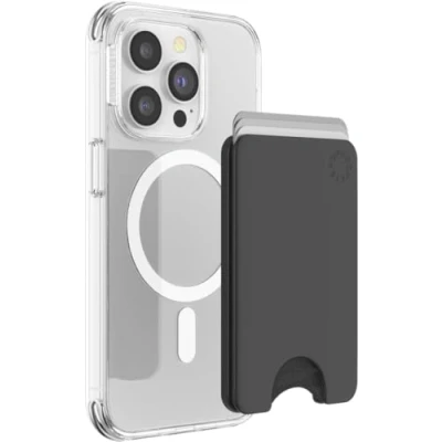 Abbildung von PopSockets: PopWallet für MagSafe Inklusive Adapterring Schlanker, Repositionierbar Kartenhalter Smartphones und Hüllen Black