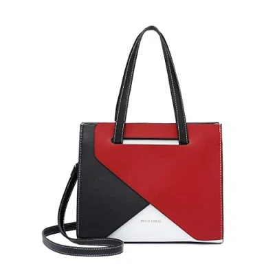 Abbildung von Miss Lulu Damen Handtasche Henkeltasche PU Leder Schultertasche mit verstellbarem Riemen, Tragegriff oben, für Alltags Mode Arbeit Mittelgroß