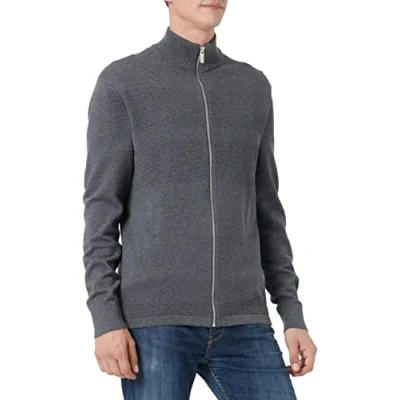Abbildung von Selected Homme Slhmaine Cardigan Strickjacke, Herren, Größe: Small, Dark grey melange