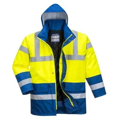 Abbildung von Portwest Warnschutz Kontrast Traffic Jacke, Größe: M, Farbe: Gelb/Royal, S466YRBM