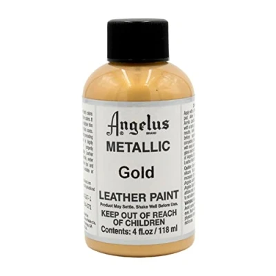 Abbildung von Angelus Acryl Leder Farbe 118ml / 4oz (Gold/Gold)