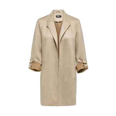 Abbildung von ONLY Langjacke »ONLJOLINE FAUX SUEDE COAT LIFE CC OTW«, ohne Kapuze, mit Reverskragen