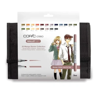 Abbildung von COPIC Ciao Marker 20er Manga Set &quot;Liebe&quot; im Wallet, Allround Layoutmarker mit einer mittelbreiten und Brush Spitze