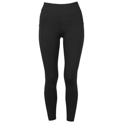 Abbildung von Equestrian Stockholm FW&#039;23 All Black riding tights knee grip