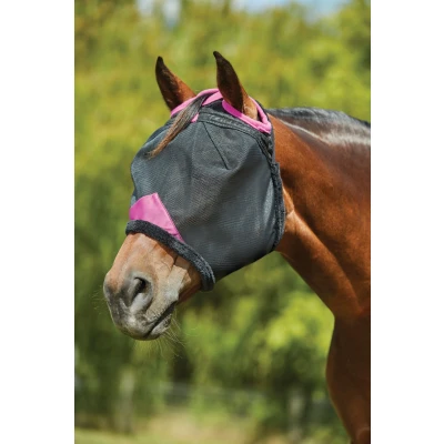 Abbildung von Weatherbeeta Fliegenmaske Comfitec Deluxe Durable Mesh Schwarz/Lila Small Pony