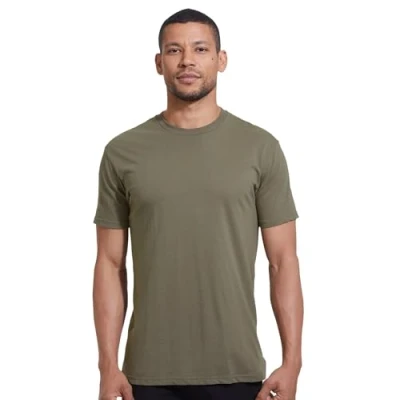 Abbildung von True Classic Herren T Shirt mit Rundhalsausschnitt und kurzen Ärmeln, 1er Pack Grün, L
