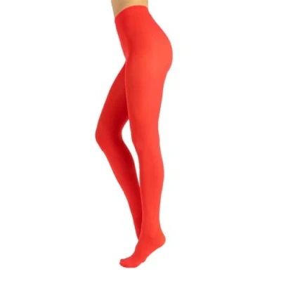 Abbildung von CALZITALY Blickdichte Weiche Strumpfhosen aus Mikrofaser Bunte Strumpfhose Damen S, M, L, XL, XXL, 3XL 4XL 80 DEN Made in Italy (3XL, Corallo)