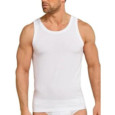 Abbildung von Schiesser Herren Ohne Arm Atmungsaktiv Long Life Soft Unterhemd, Weiß, L EU