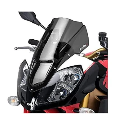 Abbildung von Puig 4110F Kuppel Racing Aprilia Tuono 1000r 06 10, Transparent/Dunkelgrau Rauch