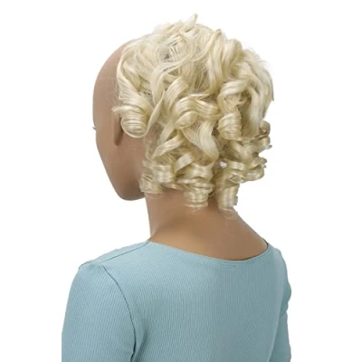 Abbildung von CAISHA Haarteil Haargummi Lena Hochsteckfrisuren Brautfrisuren Voluminös Gelockt Unordentlich Dutt Kunstfaser DM17cm Hellblond G30L