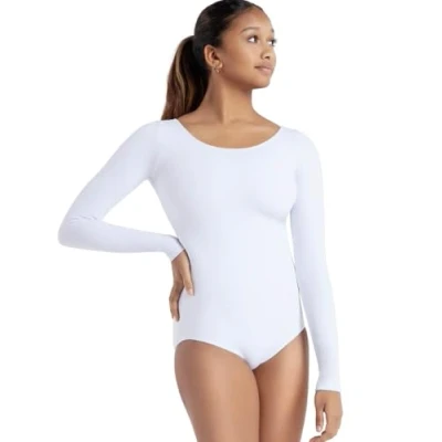 Abbildung von Capezio Damen Langarm Trikot Gymnastikanzug, Weiss/opulenter Garten, XL