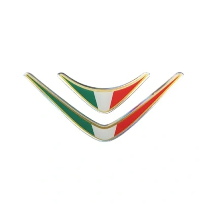 Abbildung von 4R Quattroerre.it 32114 3D Aufkleber Dekoration Trikolore Italien Sticker HQ, 50 x 110 mm, Grün