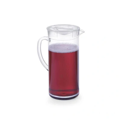 Abbildung von HENDI Saftkaraffe 2 l Kunststoff ø 12 cm Höhe: 25 transparent kratzfest, Glaskaraffe mit Deckel