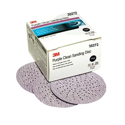 Abbildung von 3M Hookit Purple Clean Schleifscheibe 343U, 30272, P500, 50 Scheiben pro Karton