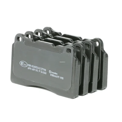 Abbildung von BREMBO P 54 040 Bremsbelagsatz exkl. Verschleißwarnkontakt ohne Zubehör RENAULT: MEGANE 3 Coupe, MITSUBISHI: Lancer 7 Limousine