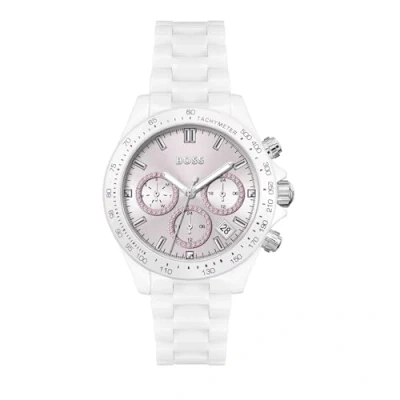 Abbildung von BOSS Multi Zifferblatt Quarz Uhr für Damen mit Weisses Keramikband 1502632