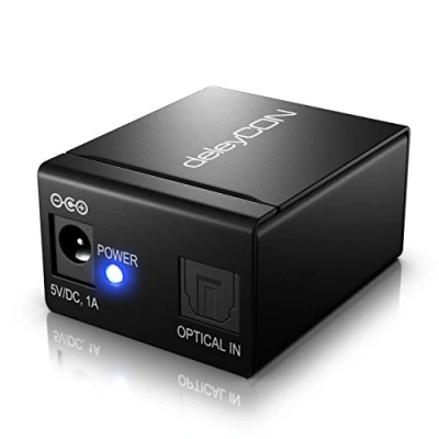 Abbildung von deleyCON Toslink Splitter 2 Port Digital Audio Verteiler für optische Kabel S/PDIF 1x Eingang 2x Ausgang TV HiFi Anlage Soundbar Kopfhörer