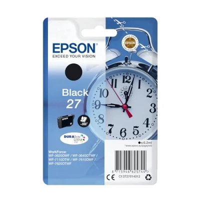 Abbildung von Epson C13T27014012 Wecker Nr.27 Serie Standard Tintenpatrone, Schwarz, Original