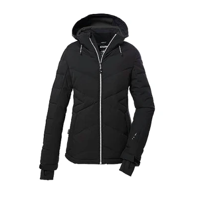 Abbildung von killtec Damen Skijacke/Steppjacke mit abzippbarer Kapuze und Schneefang KSW 90 WMN SKI QLTD JCKT, schwarz, 42, 39741 000