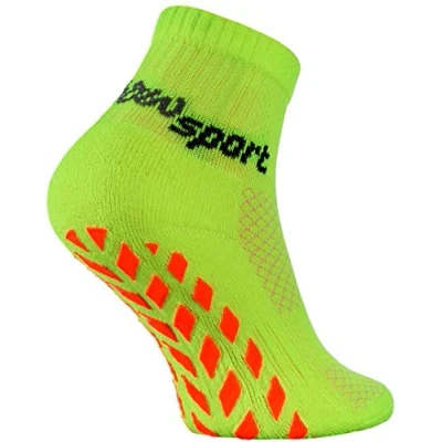Abbildung von Rainbow Socks Jungen Mädchen Neon Sneaker Sport Stoppersocken 1 Paar Grün Größen 24 29