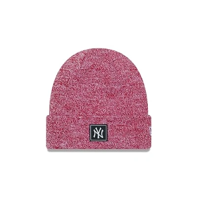 Abbildung von New Era Wintermütze Baseball York Yankees Rot Weiß Team Cuff Beanie One Size